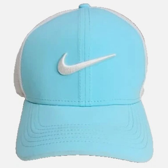 NIKE CLASSIC99 DRI-FIT BLUE WHITE TRUCKER SNAPBACK HAT UNISEX ONE SIZE - Picture 1 of 4